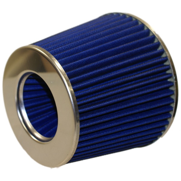BLUE EASY FIT UNIVERSAL CAR AIR FILTER MOTOR SPORT SOUND INVERTED